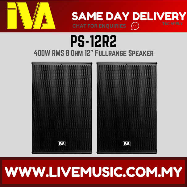 IVA PS-12R2 12" 400W Loudspeaker - Pair ( PS12R2 / PS 12R2 )