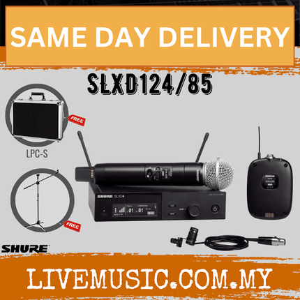 Shure SLXD124/85 Digital Wireless Combo Microphone ( SLXD SLXD124-85 / SLXD124 85 )