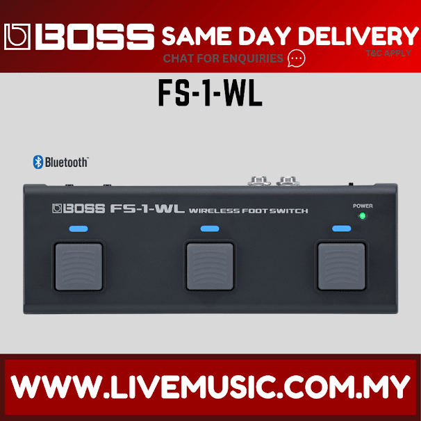 Boss FS-1-WL Bluetooth Wireless Footswitch with USB and TRS (FS1WL / FS1 WL)