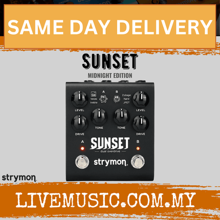 Strymon Sunset Dual Overdrive Pedal, Midnight Edition