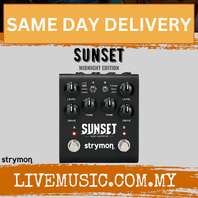 Strymon Sunset Dual Overdrive Pedal, Midnight Edition