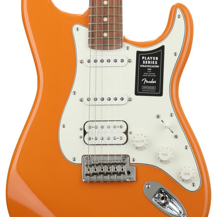 Fender Player HSS Stratocaster Electric Guitar, Pau Ferro Fretboard - Capri Orange