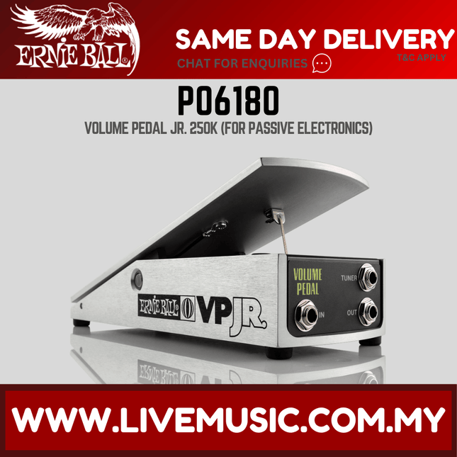 Ernie Ball 6180 VP Jr 250K Volume Pedal For Passive Signals