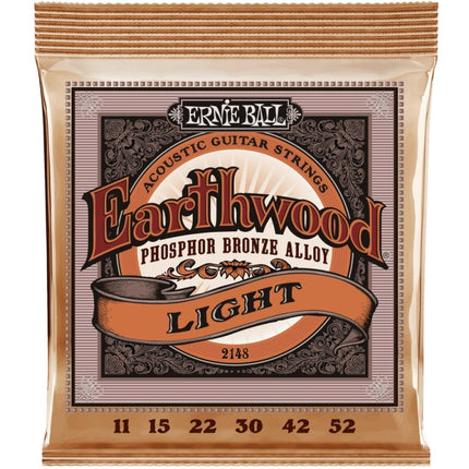 Ernie Ball 2148 Light Earthwood Phosophor Bronze Acoustic Strings (11-52/EB2148)