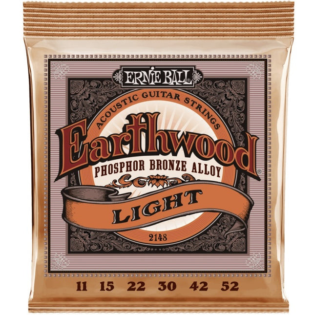 Ernie Ball 2148 Light Earthwood Phosophor Bronze Acoustic Strings (11-52/EB2148)