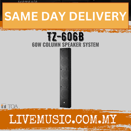 TOA Column Speaker TZ-606B 60W Column Speaker System - Black ( TZ606B / TZ 606 )