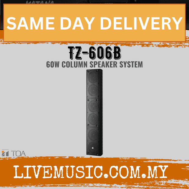 TOA Column Speaker TZ-606B 60W Column Speaker System - Black ( TZ606B / TZ 606 )