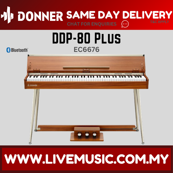 Donner DDP-80 PLUS Digital Piano 88 Key Weighted Keyboard, Home Electric Piano ( DDP 80 PLUS / DDP80PLUS )