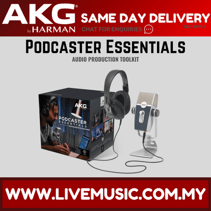 AKG Podcaster Essentials Lyra USB Microphone and AKG K371 Headphones