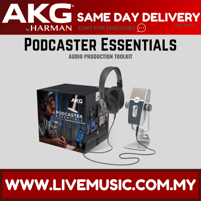 AKG Podcaster Essentials Lyra USB Microphone and AKG K371 Headphones