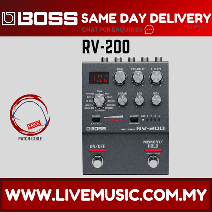 Boss RV-200 Reverb Multi-Effects Pedal (RV200 / RV 200)