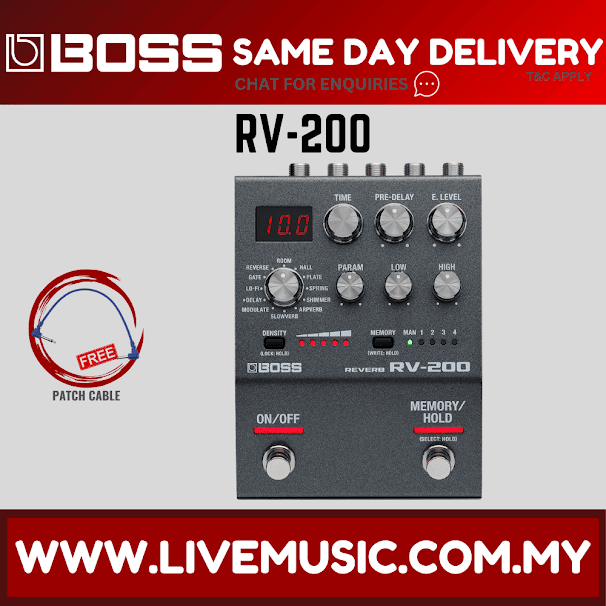 Boss RV-200 Reverb Multi-Effects Pedal (RV200 / RV 200)