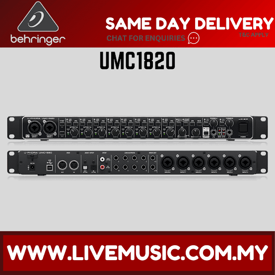 Behringer U-Phoria UMC1820 USB 2.0 Audio Interface (UMC-1820 / UMC 1820)