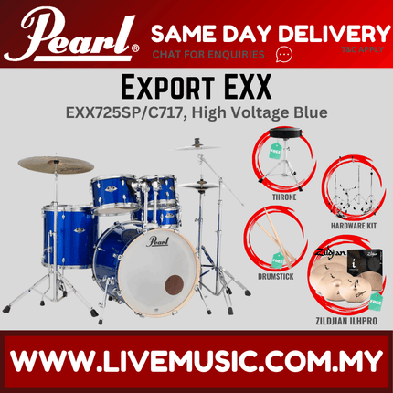 Pearl Export EXX 5-Piece Drum Set with Zildjian ILHPRO Cymbals Set ( EXX725SP/C )