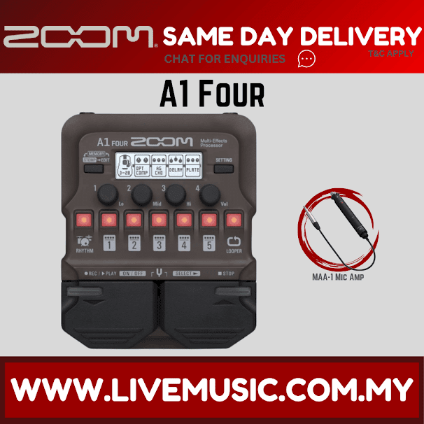 Zoom A1 Four Acoustic Instrument Multi-Effect Processor ( A1Four / A1-Four )