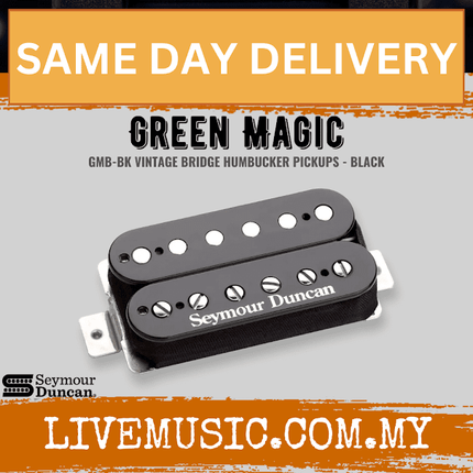 Seymour Duncan Green Magic Humbucker Bridge Pickup, Black