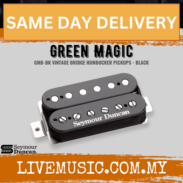 Seymour Duncan Green Magic Humbucker Bridge Pickup, Black