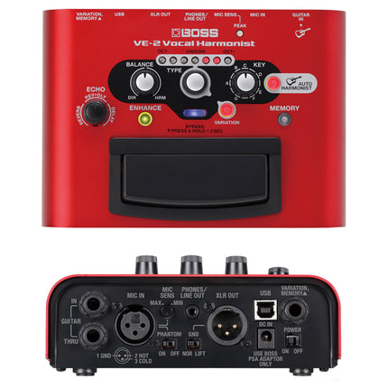 Boss VE-2 Portable Vocal Harmonist Processor (VE2)