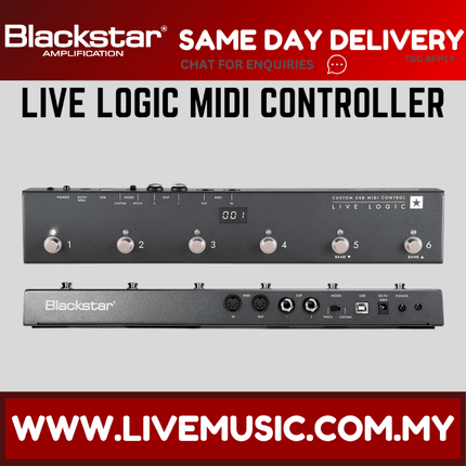 BLACKSTAR Live Logic 6-button MIDI Footcontroller (LIVELOGIC/LIVE-LOGIC)