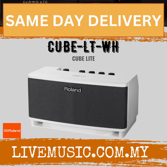 Roland CUBE Lite - 10 Watt, 3x3" Stereo Guitar Combo Amplifier - White (CUBE-LT / CUBE-LITE )