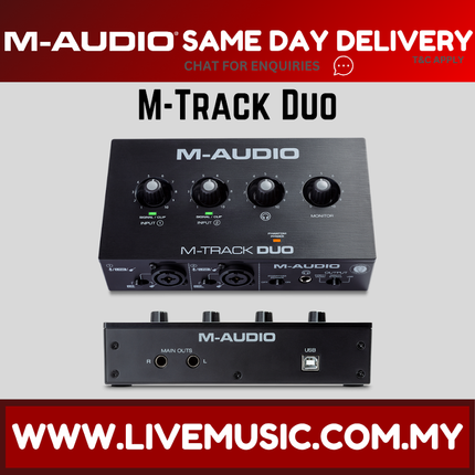 M-Audio M-Track Duo 2-in 2-out USB Audio Interface (MTrack/MTrackDuo)