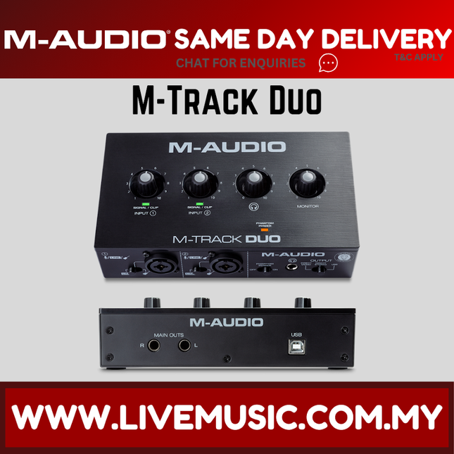 M-Audio M-Track Duo 2-in 2-out USB Audio Interface (MTrack/MTrackDuo)