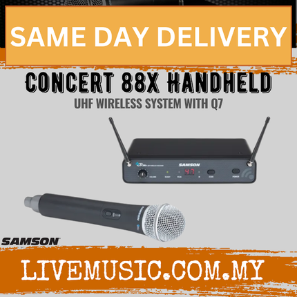 Samson Concert 88x Wireless Handheld Microphone System with Q7 Mic Capsule (Concert 88 X/Concert-88X)