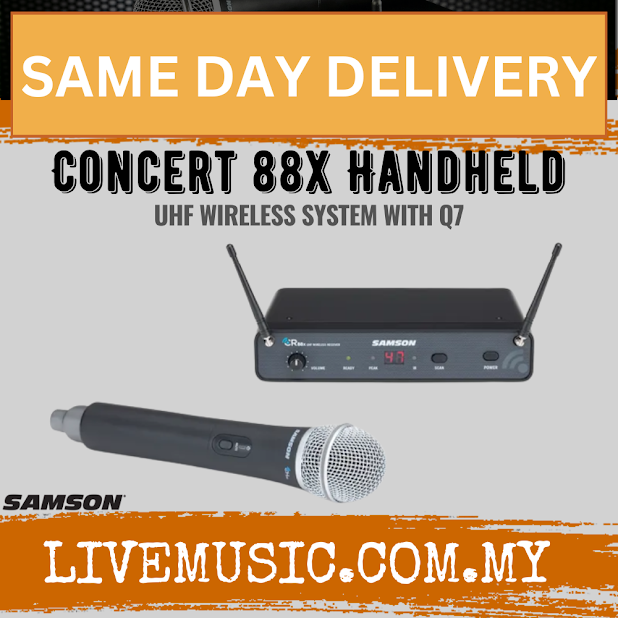 Samson Concert 88x Wireless Handheld Microphone System with Q7 Mic Capsule (Concert 88 X/Concert-88X)