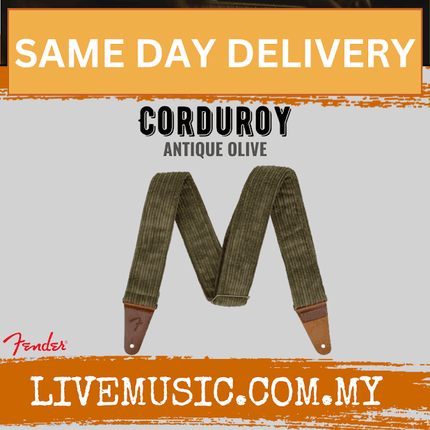 Fender Corduroy Guitar Strap, Antique Olive