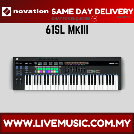 Novation 61SL Mk III - Keyboard Controller with Sequencer (61-SL/MKIII)