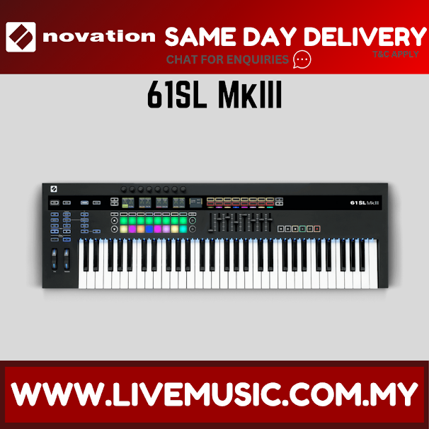 Novation 61SL Mk III - Keyboard Controller with Sequencer (61-SL/MKIII)