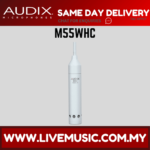 Audix M55WHC Hypercardioid Hanging Ceiling Microphone (M55 WHC/M55-WHC)
