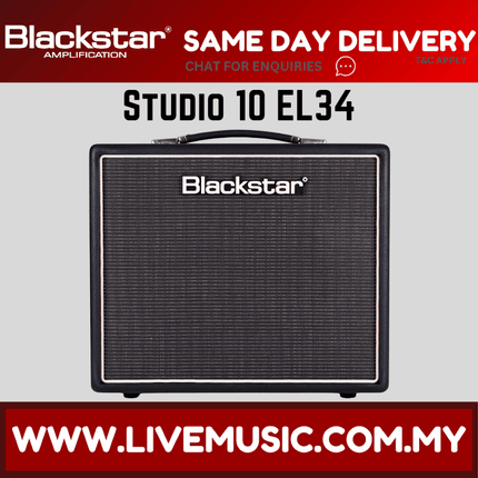 BLACKSTAR STUDIO 10 EL34 Electric Guitar 10-watt Class A Tube Combo Amplifier with EL-34 AMPLIFIER (STUDIO10)