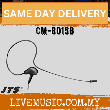 JTS CM-8015 Single ear-hook sub-miniature microphone - Omni-directional - Black ( CM 8015 / CM8015 )