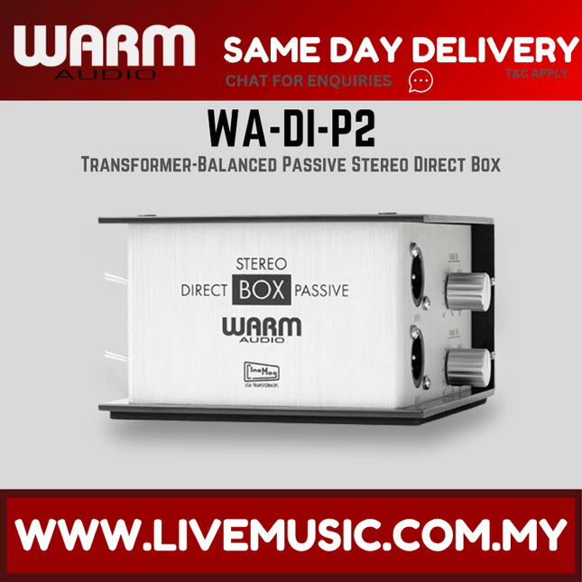 Warm Audio WA-DI-P2 Dual-Channel Passive Direct Box — ( WA-DI-P2 WADIP2 )