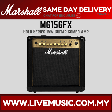 Marshall MG15GFX - 15 Watt, 1x8  Guitar Amplifier with Effects (MG15-GFX/MG15 GFX)
