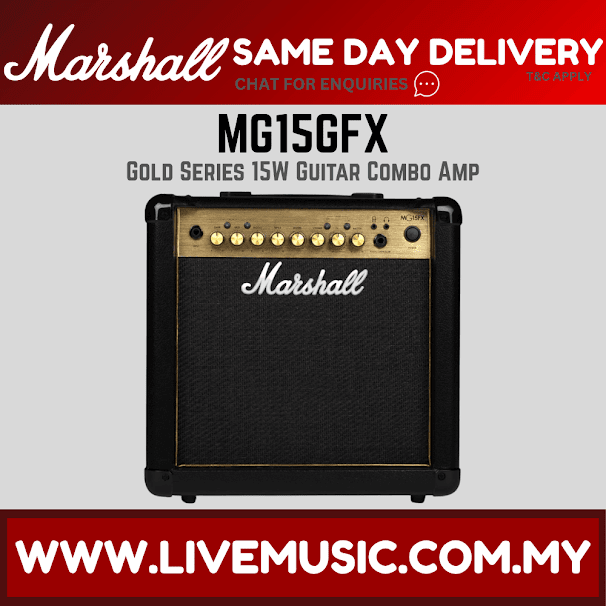 Marshall MG15GFX - 15 Watt, 1x8  Guitar Amplifier with Effects (MG15-GFX/MG15 GFX)