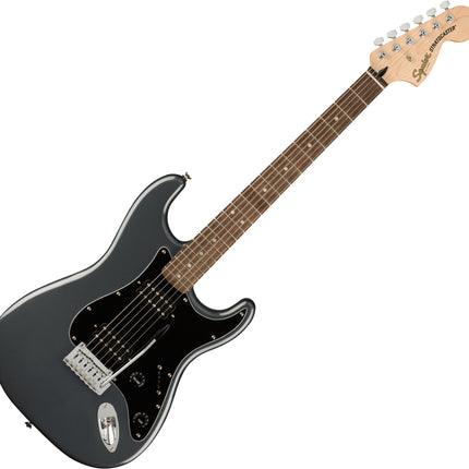 Squier Affinity Series HH Stratocaster Electric Guitar, Laurel Fretboard - Charcoal Frost Metallic