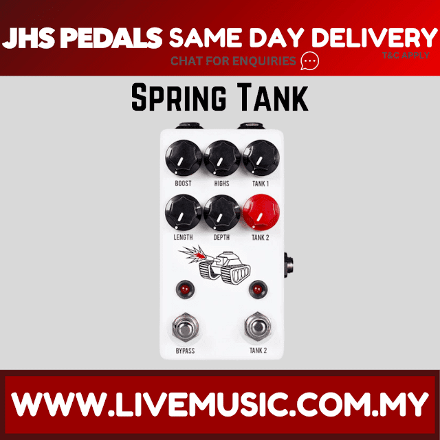JHS Spring Tank Reverb Guitar Effects Pedal