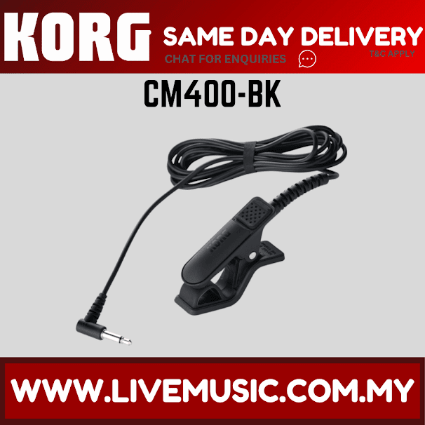 Korg CM-400 Contact Microphone for TM-70T Tuner - Black ( CM400 / CM 400 )