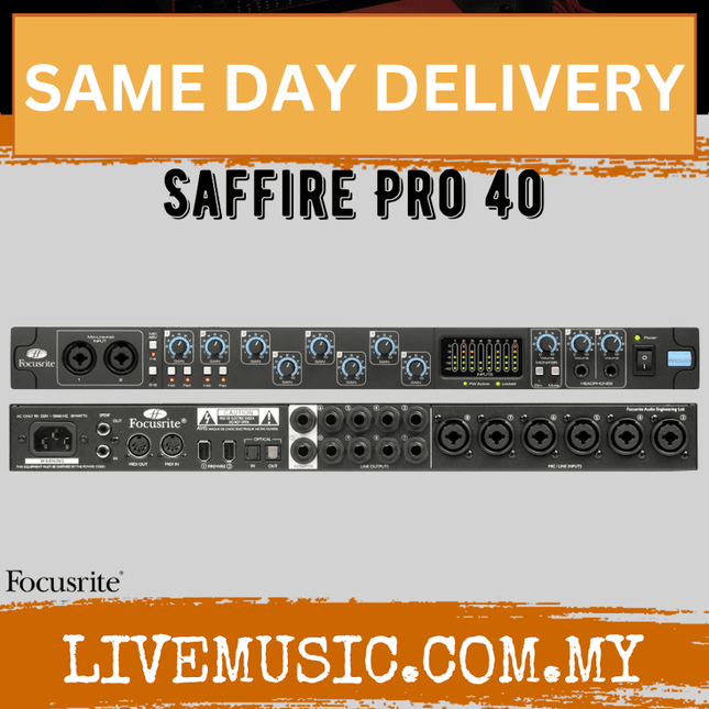 Focusrite Saffire Pro 40 20-in, 20 out Firewire Interface