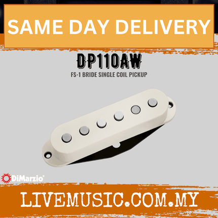 DiMarzio DP110AW FS-1 Single Coil Electric Guitar Pickup - Aged White (DP110AWFS-1/DP110AW-FS-1)