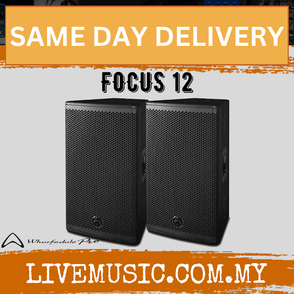 WHARFEDALE PRO FOCUS 12 Series 500 Watts RMS 12" 2-Way Passive Loudspeaker - Each / Pair (FOCUS12/FOCUS-12)