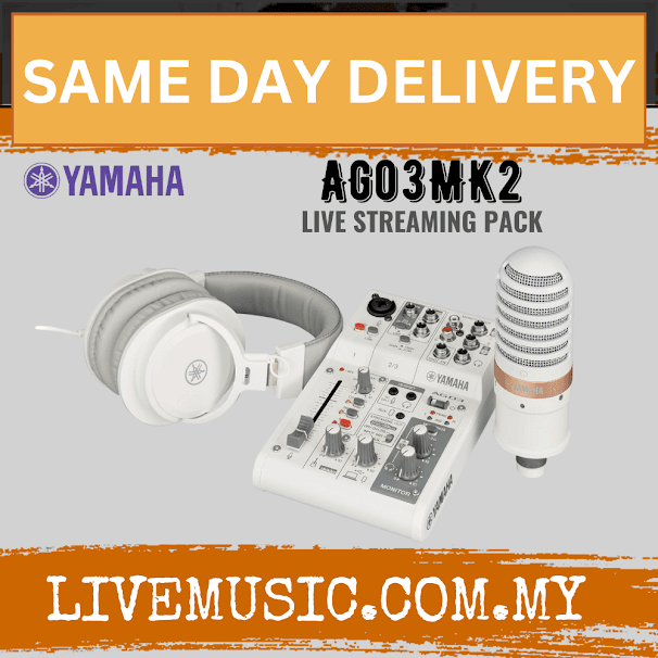 Yamaha AG03 MK2 Live Streaming Pack - Black / White ( AG-03 MKII )
