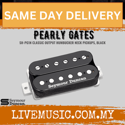 Seymour Duncan 11102-45-B SH-PG1N Pearly Gates, Classic Output Humbucker Pickups, 6-String, Neck, Black