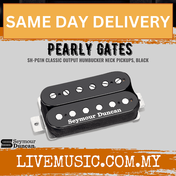 Seymour Duncan 11102-45-B SH-PG1N Pearly Gates, Classic Output Humbucker Pickups, 6-String, Neck, Black