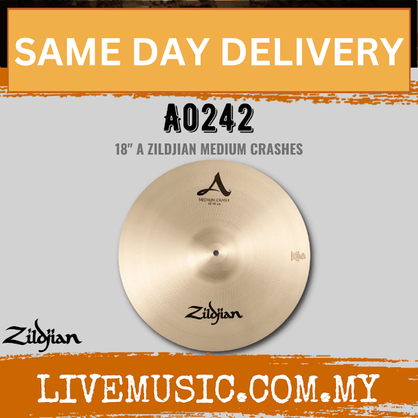 Zildjian 18" A Series Zildjian Medium Crash Cymbal (A0242)