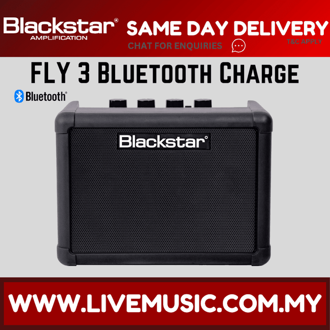 Blackstar FLY 3 BT CHARGE 3W Mini Rechargeable Guitar Amplifier with Bluetooth ( Fly3 / Fly-3 / FLY3BT / FLY-3BT )