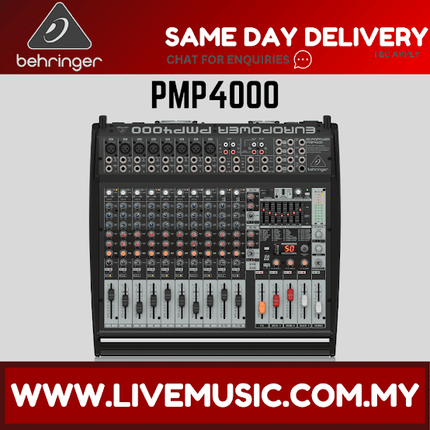 Behringer Europower PMP4000 16-channel 1600-Watt Powered Mixer ( PMP-4000 / PMP 4000 )