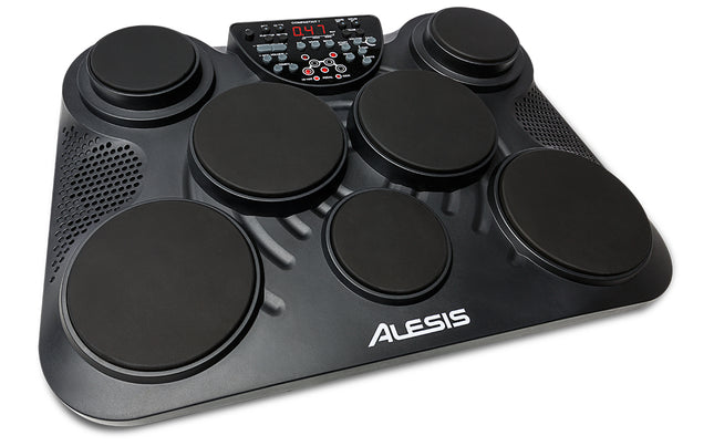 Alesis CompactKit 7 - Portable Tabletop Drum Kit with Drumstick and Adapter (Compact Kit)